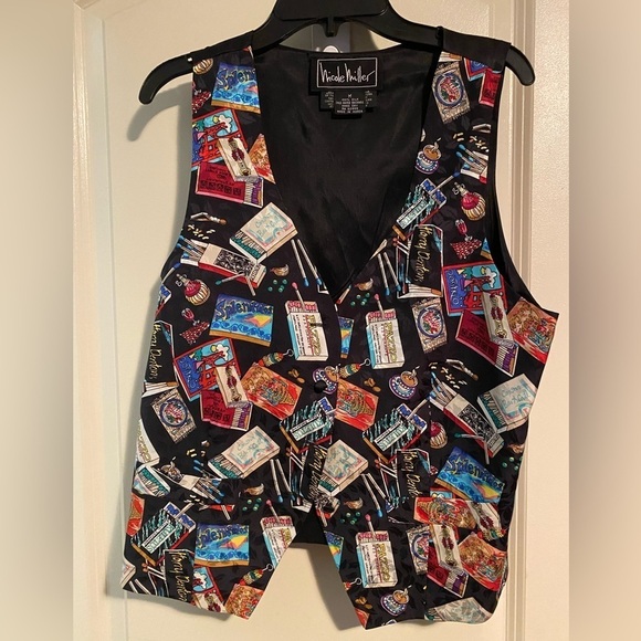 Nicole Miller Vintage 90s matchstick silk vest size medium - Picture 7 of 7